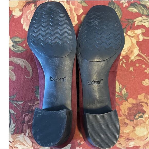 Rockport Heels, Suede, Wine Colored, Block Heel. Size 10M. Great Used Cond!! - Picture 8 of 8